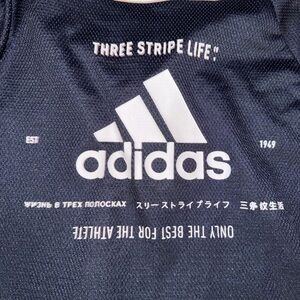 Adidas Navy Blue Baseball Jersey with White Graphics